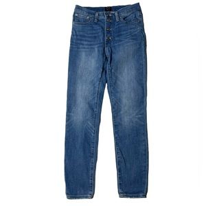 J. Crew Button Fly High Rise Skinny Jeans Stretchy Women’s Size 27 Light Wash